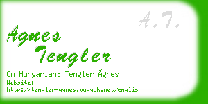 agnes tengler business card
